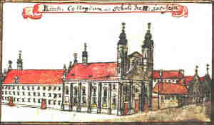 Kirch, Collegium u: Schule der PP. Soc. Jesu - Kościół, Kolegium i Szkoła Jezuitów, widok ogólny